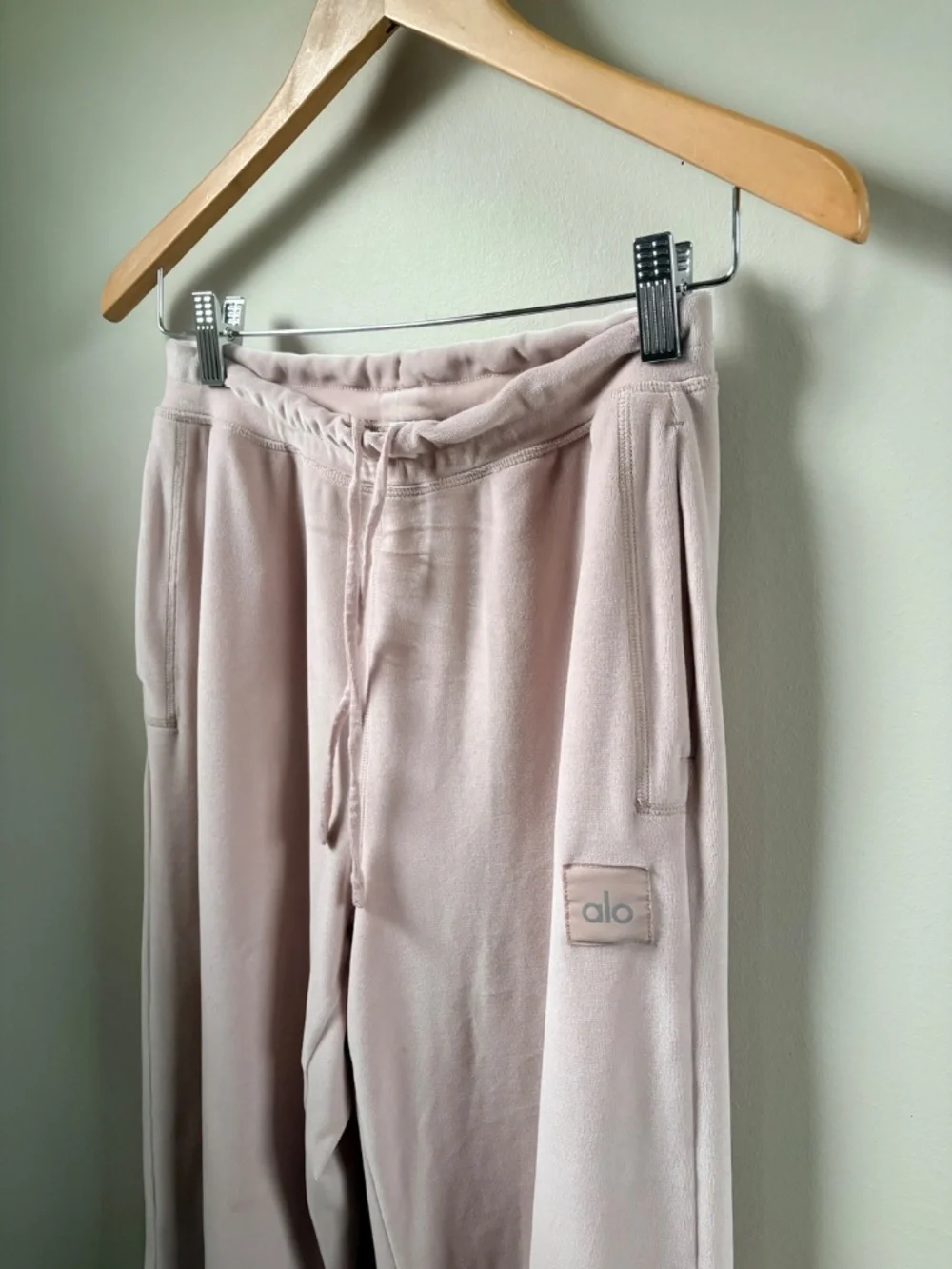 Alo Yoga Velour High Waist Wide Leg Pants S